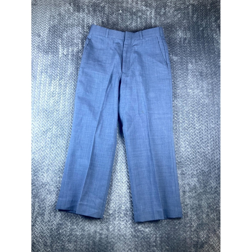 Austin Manor Wet Weather Wools Dress Pants Womens W29 Blue Cropped Formal Oxford